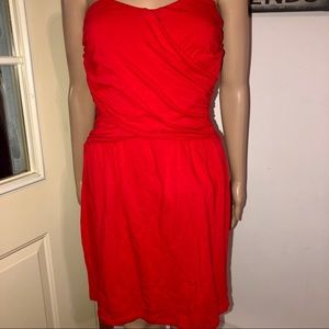 Victoria Secret bra top red strapless dress